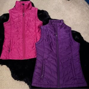 Columbia Women's Pink and Purple Vests Omni Heat